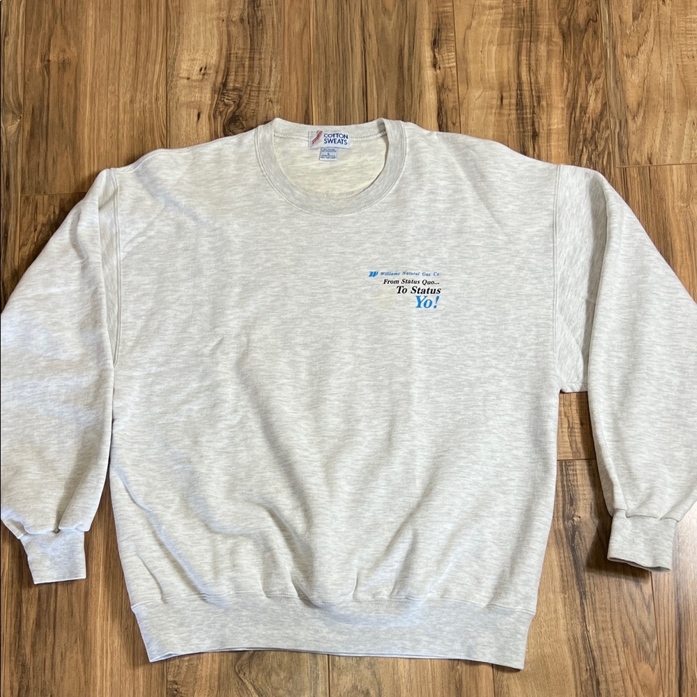 Vintage Jerzees Cotton Sweats Gray Crewneck Sweatshirt Made In USA Sz L